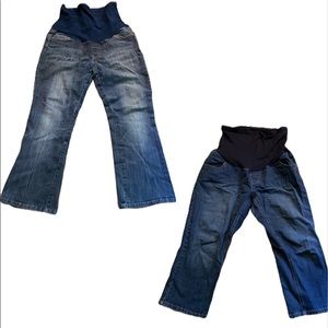 2 Maternity jeans and capris - medium (size 8-10)